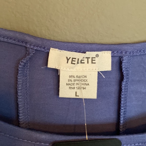 ๐YELETE: Asymmetrical Tunic- Slate Blue Size L - Picture 6 of 7